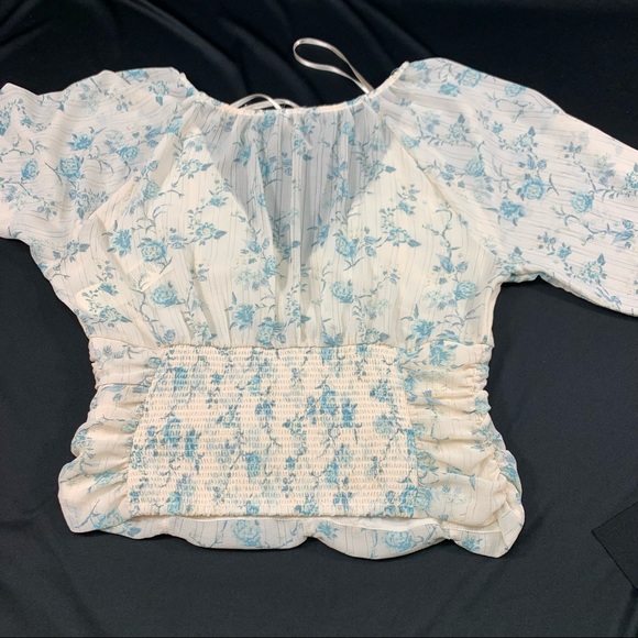 Free people final rose blouse v neck long sleeve - Picture 5 of 10